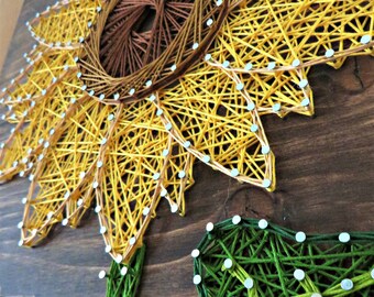 Sunflower String Art Kit | Crafts For Adults | Craft Kits | Sunflower Gifts | Mothers Day Gift | Arts and Crafts | DIY Kit | Sunflower Decor