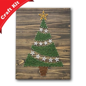 Christmas Tree String Art Kit - All Supplies Included, Craft Your Christmas Gift, Crafty Christmas Decorations, Holiday Theme Decor