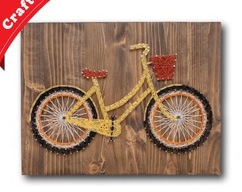 Kit de arte con cuerdas para bicicleta: todos los materiales incluidos, kit de manualidades para adultos, crea tu regalo para el Día de la Madre, manualidades con cuerdas para bicicleta