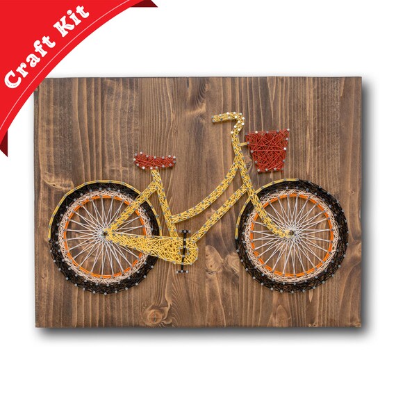 Bicycle String Art Kit - All Supplies Included, DIY Craft Kit For Adults, Craft Your Mother's Day Gift, Arts and Craft Bike String Art