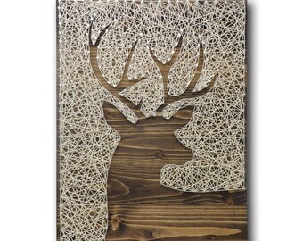 Deer String Art Kit - DIY Kit Includes Crafting Supplies | Deer Decor | Deer Head | Lake House Decor | Gift For Crafty Mom | Adult Craft Kit