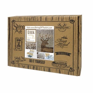 Deer String Art Kit DIY Kit Includes Crafting Supplies Deer Decor Deer Head Lake House Decor Gift For Crafty Mom Adult Craft Kit image 3