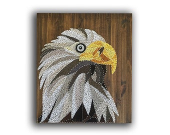 American Eagle String Art - Made to Order Finished String Art, Americana Wall Hanging