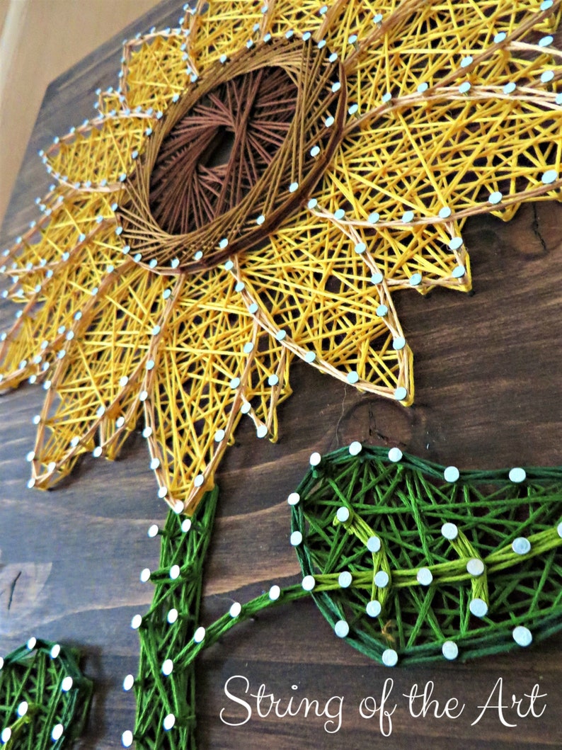 Sunflower String Art Craft Kit: Create Your Own Floral Wall Art Perfect for Beginners, Adults, and Crafters. Wonderful Sunflower Gift image 8