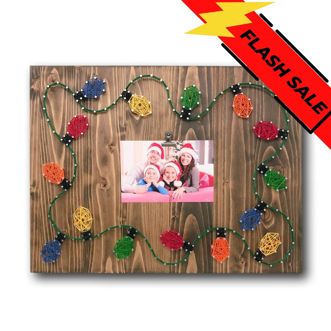 Christmas Lights String Art Kit All Crafting Supplies Inside, Craft Holiday Decor, Christmas