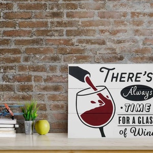 Painting Kit Wine Time Painting Kit Adult Craft Kit Signs With Quotes Pallet Wall Art Living Room Wall Art image 7