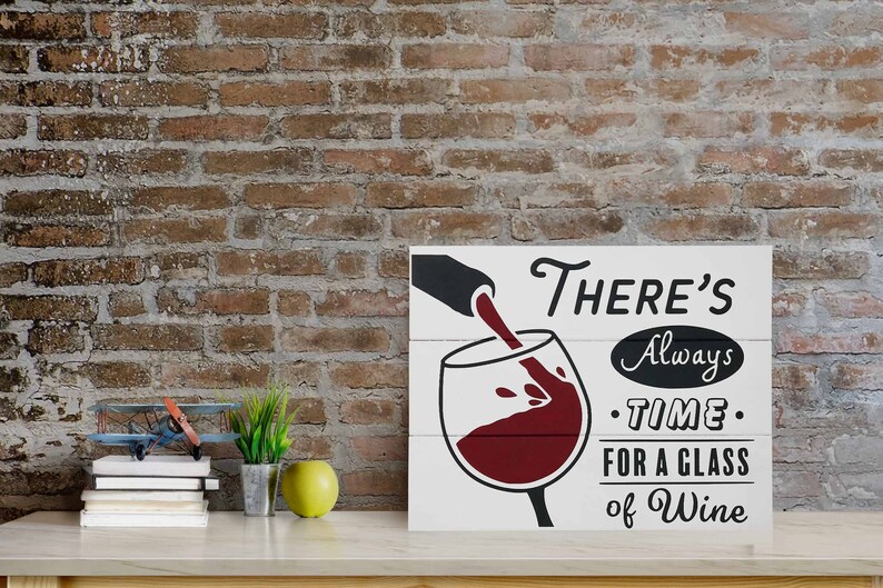 Painting Kit Wine Time Painting Kit Adult Craft Kit Signs With Quotes Pallet Wall Art Living Room Wall Art image 7