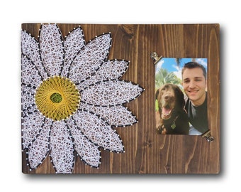 Daisy String Art Kit - DIY String Art Picture Frame, Craft Kit For Adults and Teens, Craft Gift for Grandma, Mother's Day Gift, DIY Kit