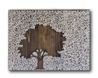 Oak Tree String Art Kit | DIY Kit Includes All Supplies | Crafts Kit For Adults | Stocking Stuffers | Birthday Gift  | Oak Tree Wall Art