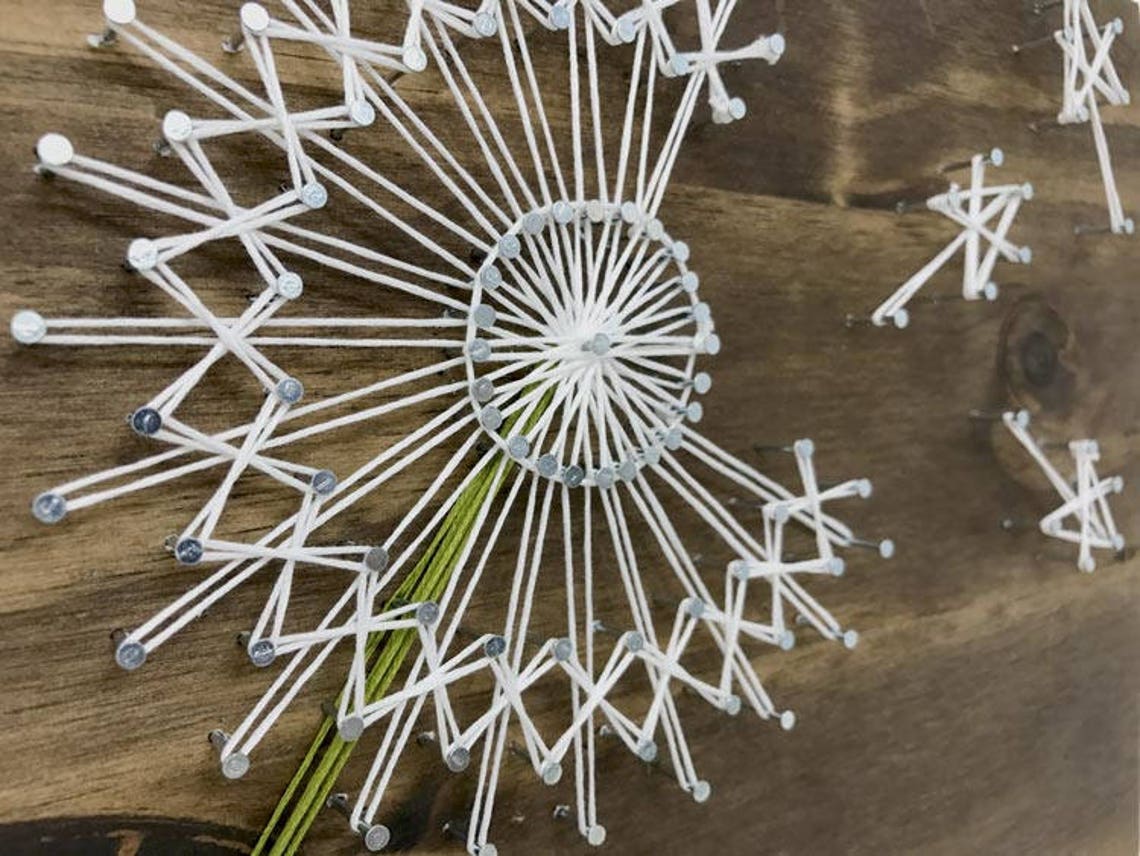 Dandelion String Art Kit DIY Kit Includes All Craft Supplies Etsy