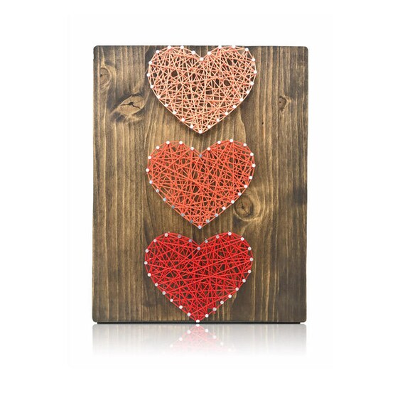 wall hanging string art kits for adults tweens and kids Valentines day heart string art sign decor DIY art kit for kids and adults