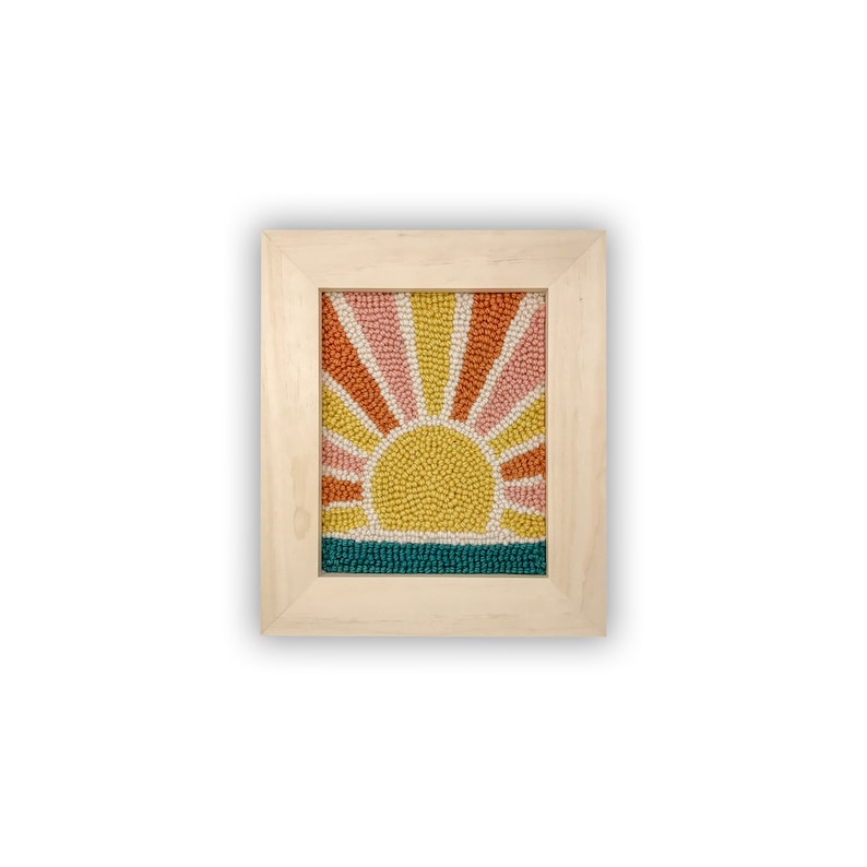 Sunrise Punch Needle Kit  Sunset Punch Needle  Craft Kit For image 0