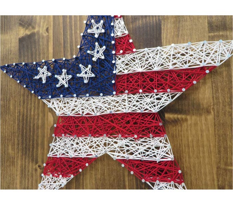 American Flag String Art Kit DIY Kit Includes All Needed Etsy