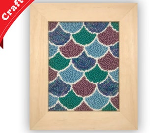 Kit de aguja perforadora de escalas / Kit de manualidades para adultos / Manualidades de bricolaje / Escalas moradas / Arte de pared / Colgante de pared / Kit de bricolaje / Regalo de cumpleaños