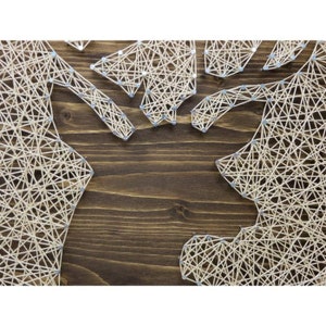 Deer String Art Kit DIY Kit Includes Crafting Supplies Deer Decor Deer Head Lake House Decor Gift For Crafty Mom Adult Craft Kit image 7