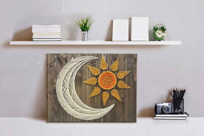 Sun & Moon String Art Kit DIY Kit Includes All Supplies Etsy