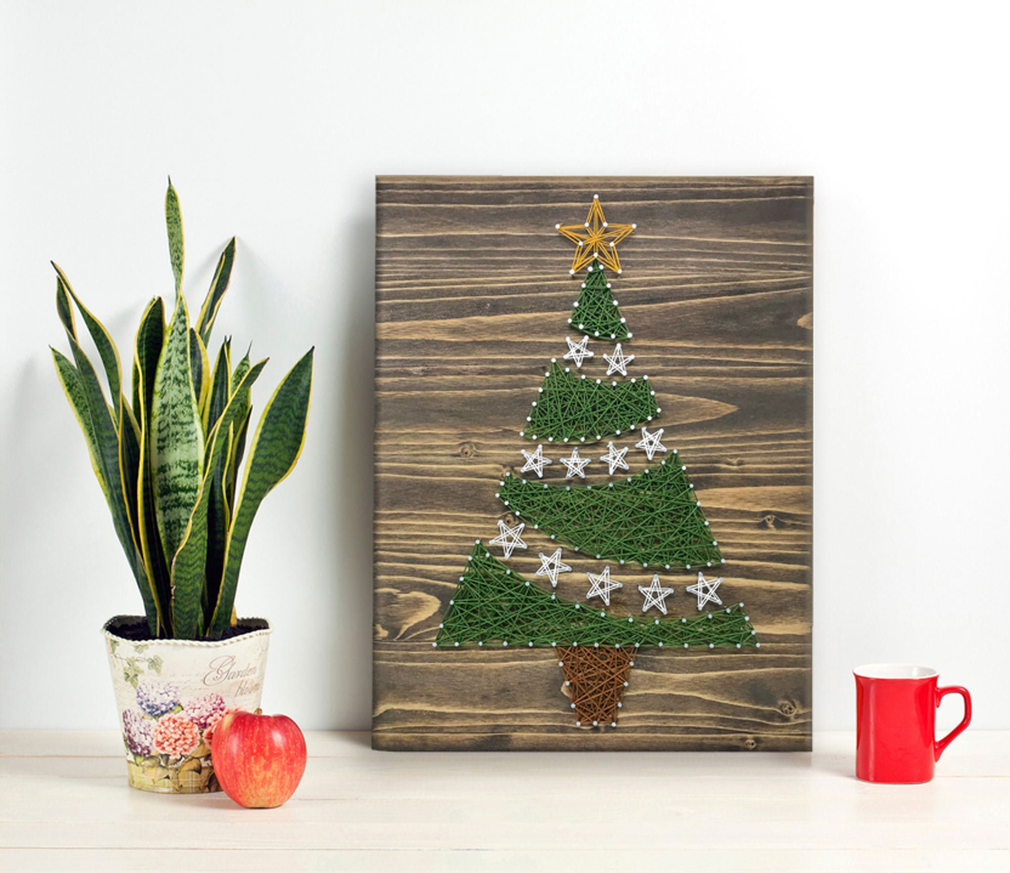 Christmas Tree String Art Kit Christmas String Art Etsy