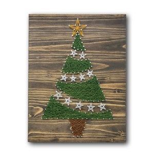 Christmas Tree String Art Kit - All Supplies Included, Craft Your Christmas Gift, Crafty Christmas Decorations, Holiday Theme Decor