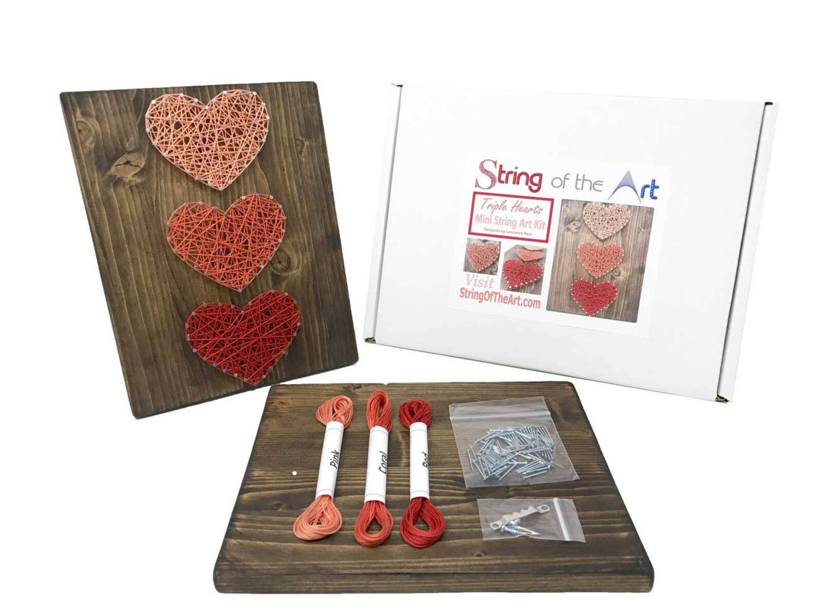 DIY String Art Mini Kit Hearts String Art Kit Heart Crafts Etsy