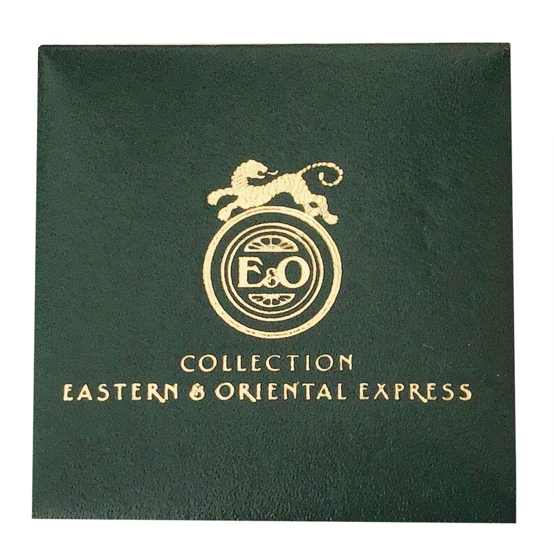 Vintage Eastern Orient Express Brass and Enamel Cufflinks