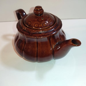 Vintage Chinese Teapot - Small Personal Brown Teapot Made in China