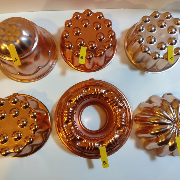 Copper Jello Mold Etsy