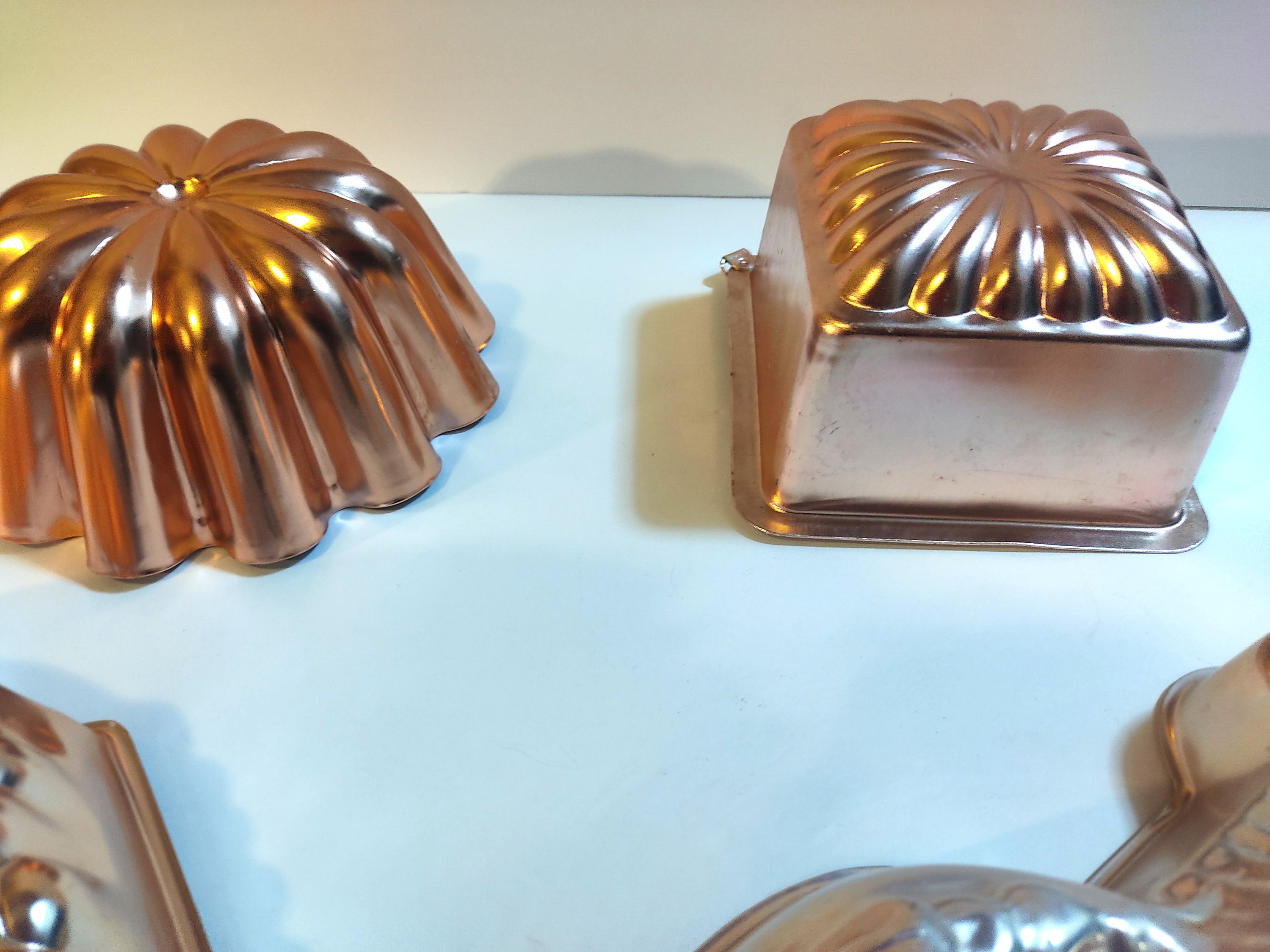 Assorted Small Copper Jello Molds Copper Aluminum Jello Cake Etsy