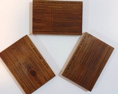 Mom's Recipes Wooden Recipe Boards - 3 Piece Wood Wall Hanging Recipe Set - Mac n Cheese Rigatoni Pie BBQ Spare Ribs