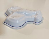 Large Ceramic Lobster from Portugal - White and Blue Portuguese Ceramic Hanging Wall Lobster