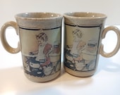 Vintage Watkins Collectible Coffee Mugs - England Watkins Coffee Soap Mugs Set of 2 1985