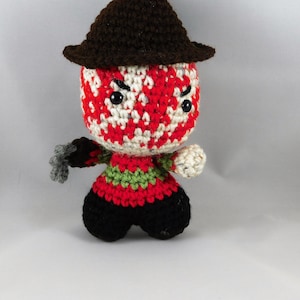 Freddy Krueger crochet horror doll