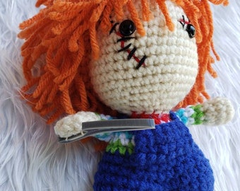Brincadeira de criança, boneco chucky, amigurumi, boneco de terror, pelúcia, bonecos artesanais