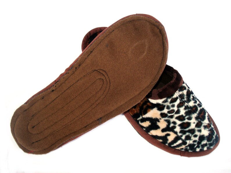 Leopard House Slippers Velvet Slippers Ladies Slippers Wool | Etsy