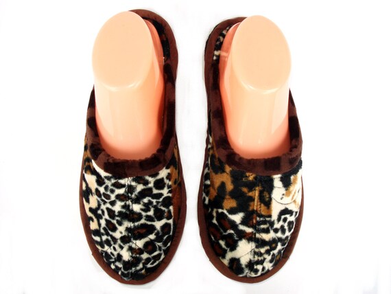 leopard house shoes