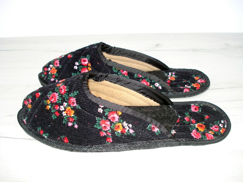 Black Velvet House Slippers for Women Wool Women's Etsy