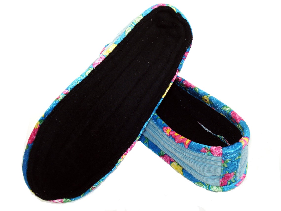 Velvet House Slippers Soft Sole Shoes Home Slippers Ladies Etsy