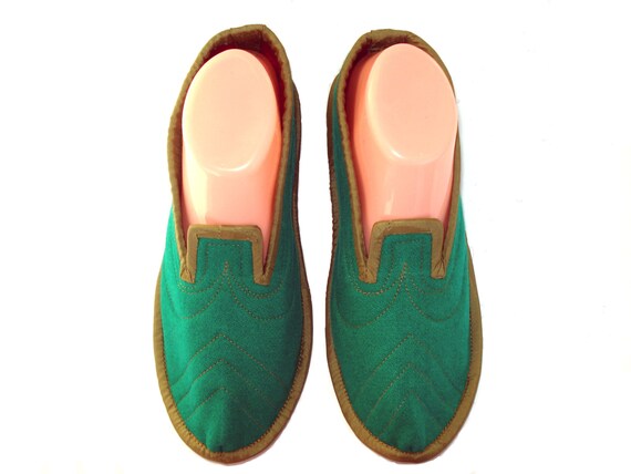 green slippers ladies
