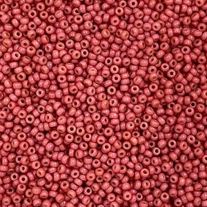 11/0 Miyuki Duracoat 15g, Dark Salmon Pink, Seed Beads Japanese, 3” Tube, 15 grams, D4464, Round Rocaille