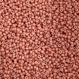 11/0 Miyuki Duracoat 15g, Light Salmon Pink, Seed Beads Japanese, 3” Tube, 15 grams, D4461, Round Rocaille