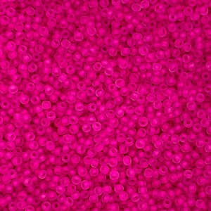11/0 Luminous Neon 30g, Fuchsia Pink, Seed Beads Japanese, 6” Tube, 30 grams, F209D, Round Rocaille