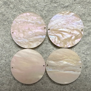 Apricot Glitter Marble Pair of Cabochons -/25.4mm Diameter/~3.2mm Thick/Flat Front & Back/Round/Gem/Beading Cabs/Acrylic Cabs #21