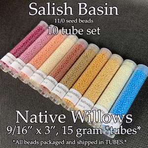 SALISH BASIN, cuentas de semillas japonesas 11/0, tubos de 3” x 15 gramos x 10 colores