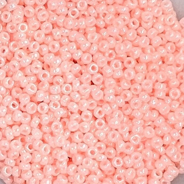 11/0 Miyuki Opaque Luster 30g, Light Pink, Seed Beads Japanese, 6” Tube, 30 grams, 427A, Round Rocaille