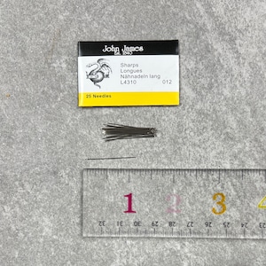 Agujas para enhebrar John James, tamaño 12, afiladas