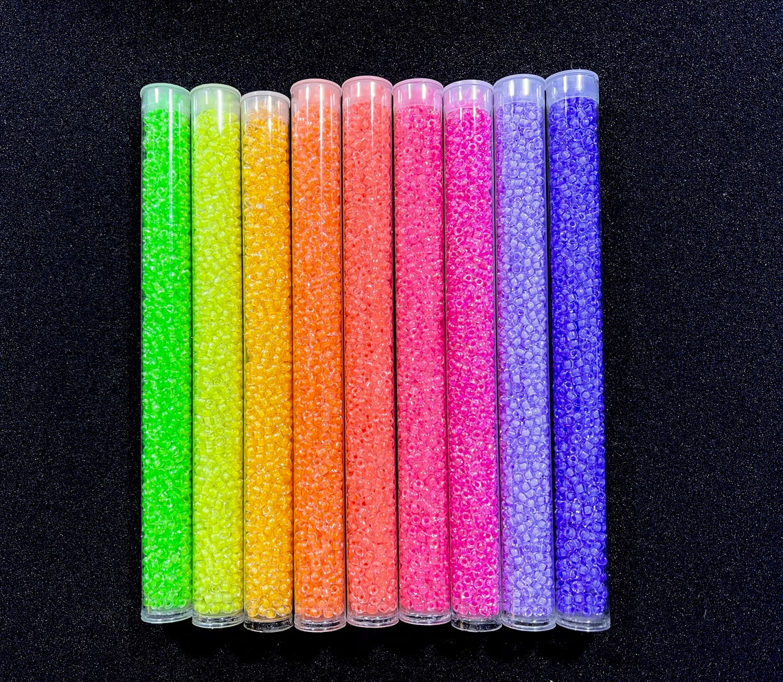 8/0 Seed Beads Japanese Luminous Neon 30 grams X 10 colors Etsy