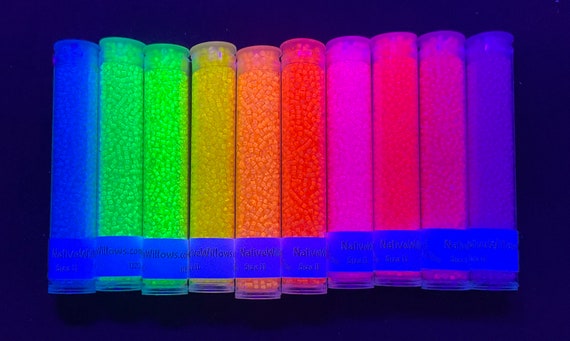 Miyuki Seed Beads 11/0, Luminous Japanese, Neon, 3