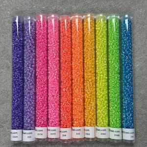 Luminous Neon, 6/0 Seed Beads Japanese, 30 grams X 10 colors