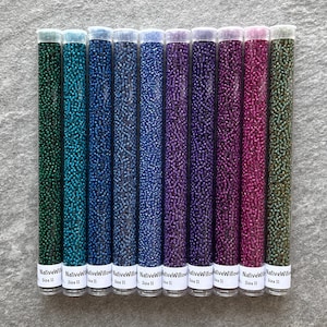 JEWELTONES , 11/0 Japanese Seed Beads, 6” Tubes X 30 Grams X 10 Color Set