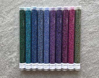 JEWELTONES , 11/0 Japanese Seed Beads, 6” Tubes X 30 Grams X 10 Color Set