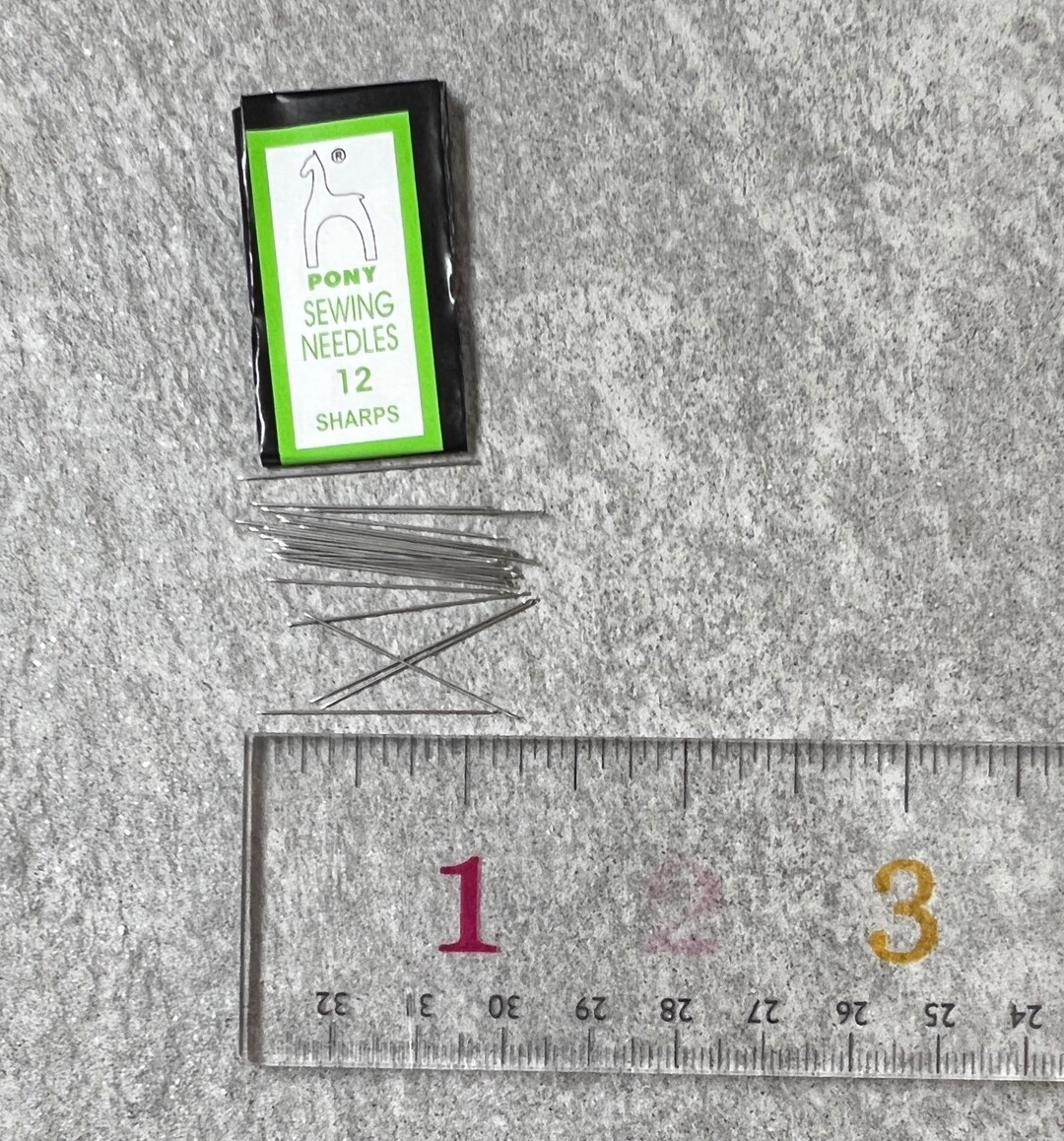 Pony Sewing Sharp Beading Needles Size 12, Packages of 25 Etsy